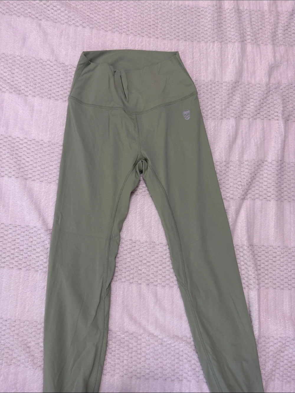 High-Rise Olive Green Performance Leggings
